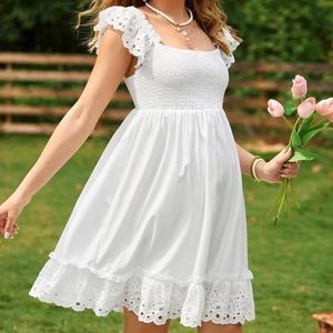 White embroidered sundress